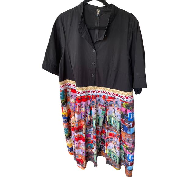 eShakti Mixed Print Fit & Flare Dress with Pockets - EUC 3X - Picture 1 of 14